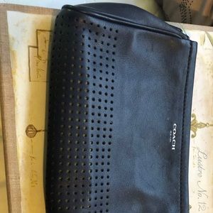 Coach navy blue wristlet